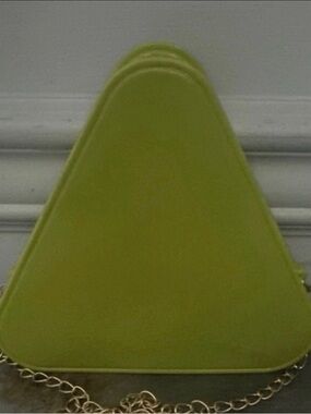 Triangular Lime Green Crossbody Bag
